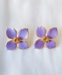 Luxe Lila Küpe