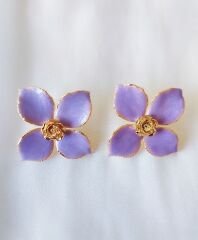 Luxe Lila Küpe